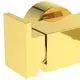 Goldene Badarmatur mit quadratischem Design und runder Bedienung, hergestellt von Ideal Standard, geeignet für Waschbecken oder Badewanne.
